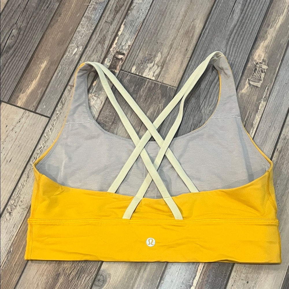 lululemon athletica Yellow Crisscross Back Sports Bra